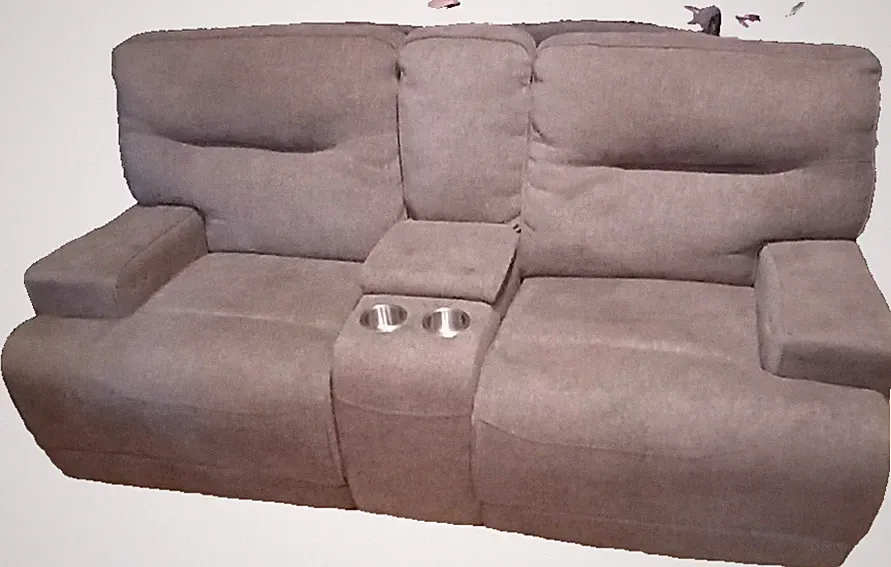 Gray Fabric Loveseat/Reclines into bed + Sofa with Cup Holder's for Living Room.