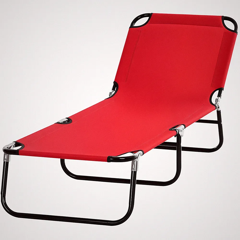 Lightweight Reclining Lounge Chair with 5-Height Backrest & Footrest