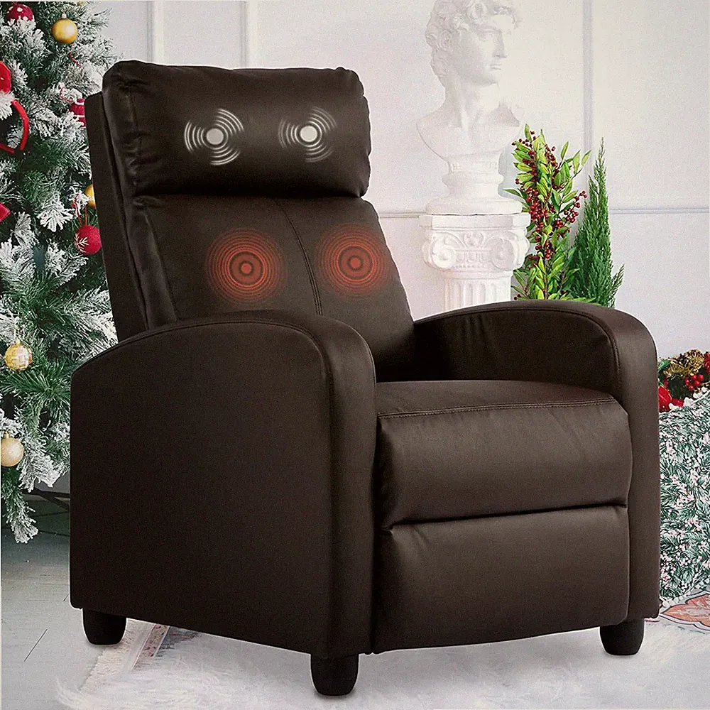 Massage Chair Recliner Chair Sofa Recliner Chair W/ Footrest PU Leather Sofa New