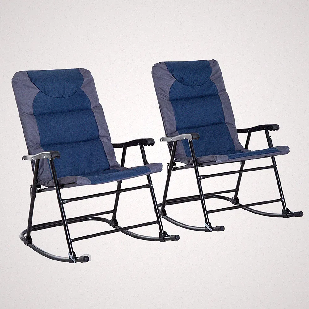 Outdoor 2-Piece Patio Set – Foldable Rocking Chairs for Yard