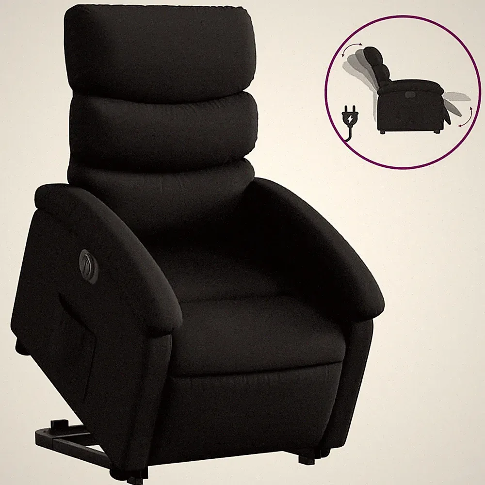 Stand up Massage Recliner Chair Power Lift Armchair Cream Faux Leather vidaXL